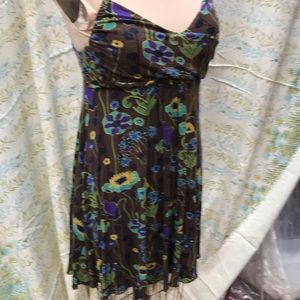 Flare knit print mini